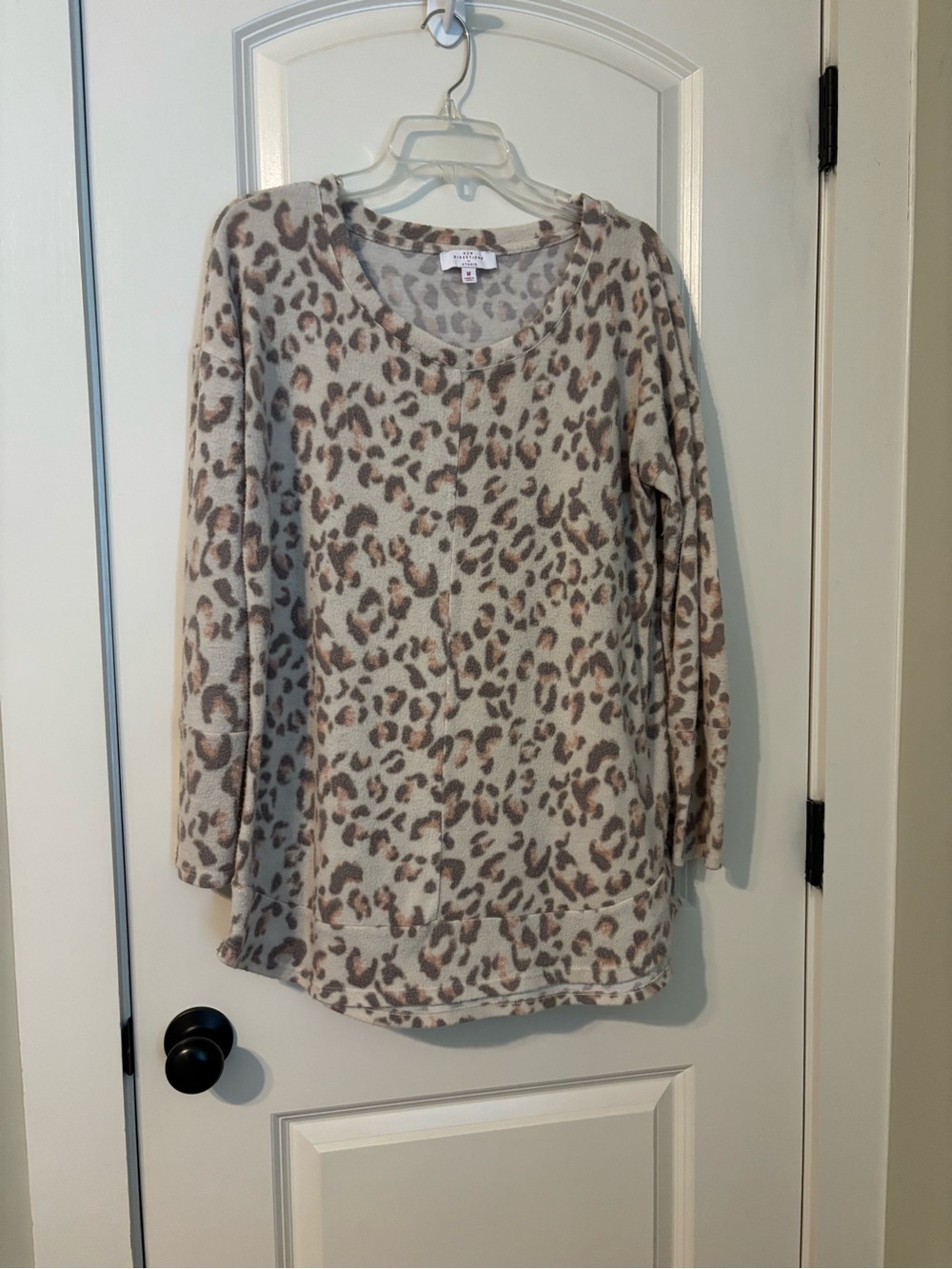 New Directions Leopard Print Long Sleeve Top - Neutral